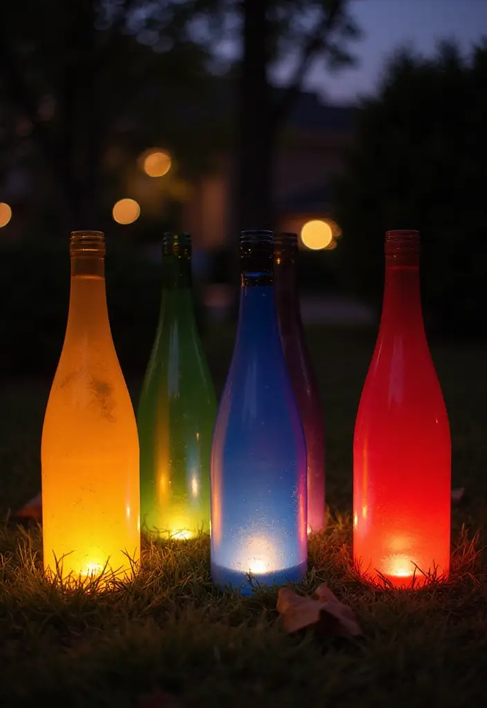 21 Genius Upcycled Crafts That Turn Trash into Treasure (You Won't Believe #11!) - 1. Wine Bottle Lanterns
