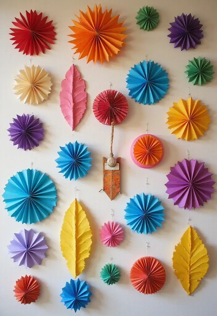 19 DIY Wall Art Ideas That’ll Make Your Walls Pop (You Won't Believe #11!) - 15. Colorful Paper Mâché