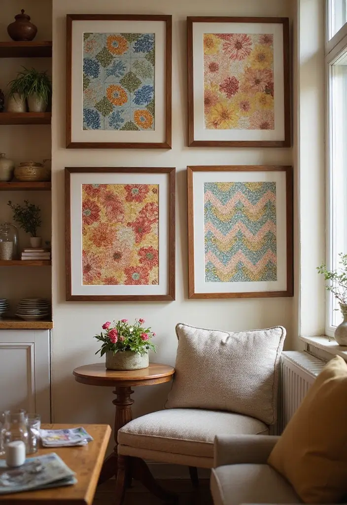 19 DIY Wall Art Ideas That’ll Make Your Walls Pop (You Won't Believe #11!) - 3. Framed Fabric Art