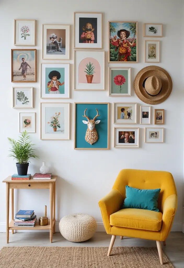 20 Home Transformations That'll Make You Question Reality (Wait Until You See #14!) - 14. The Unexpected Gallery Wall