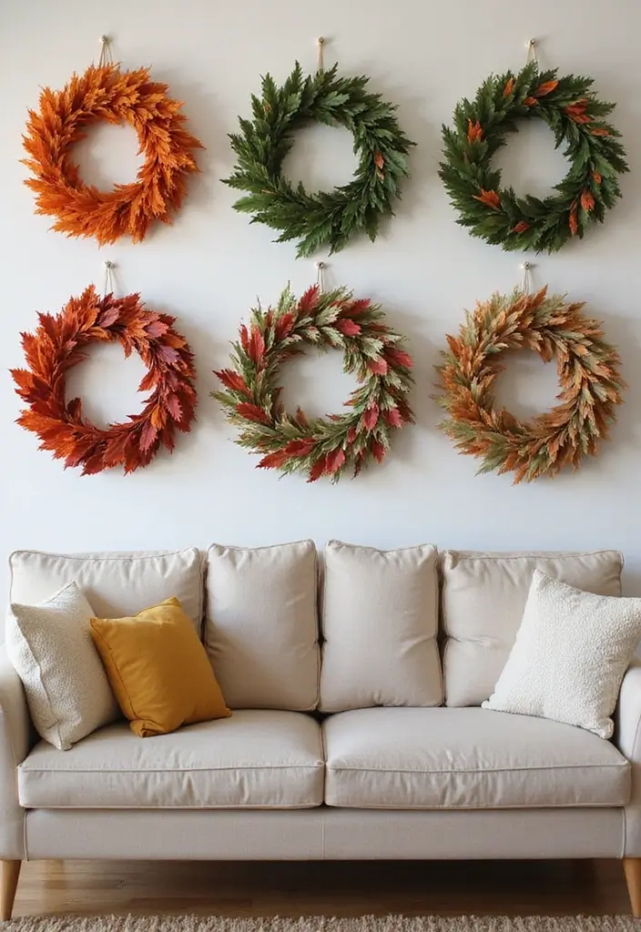 19 DIY Wall Art Ideas That’ll Make Your Walls Pop (You Won't Believe #11!) - 9. Seasonal Wreaths