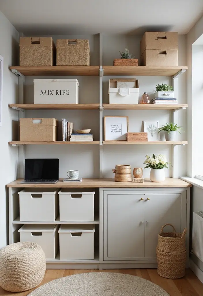 17 Workspace Ideas That'll Skyrocket Your Productivity (You'll Love #10!) - 9. Smart Storage Solutions