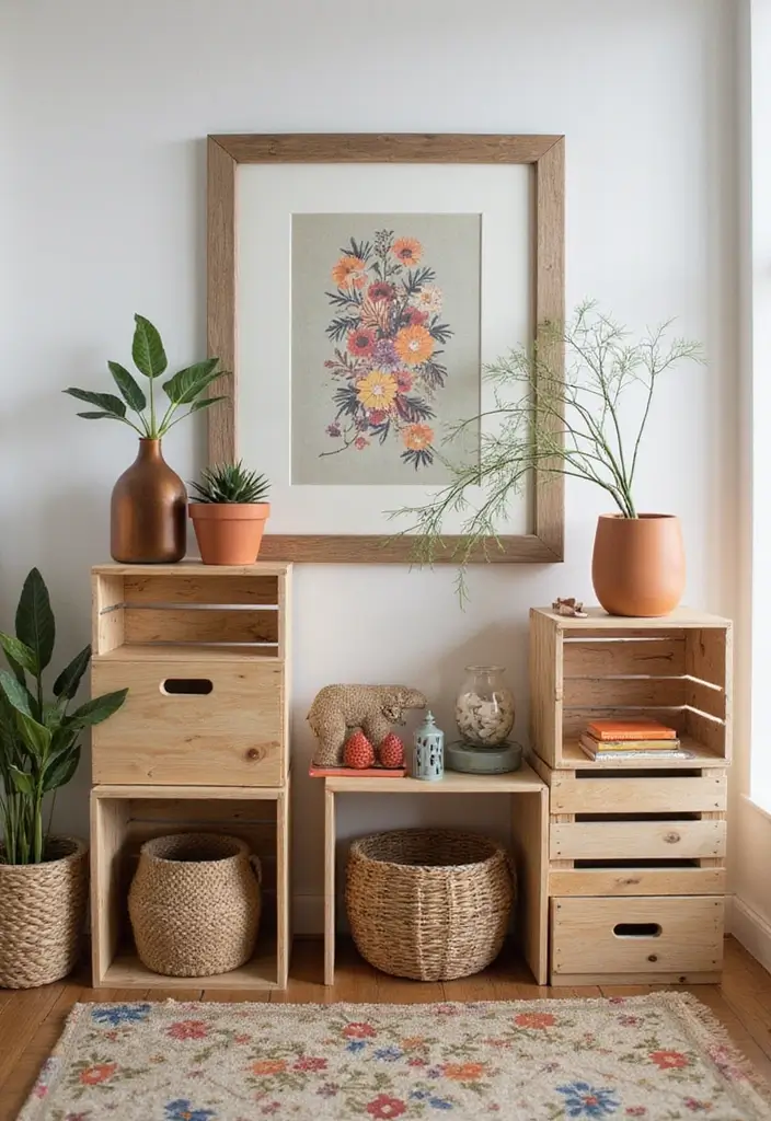 21 Genius Upcycled Crafts That Turn Trash into Treasure (You Won't Believe #11!) - 21. Upcycled Crate Storage