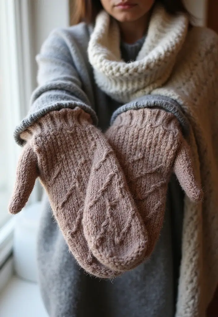 21 Genius Upcycled Crafts That Turn Trash into Treasure (You Won't Believe #11!) - 17. Old Sweater Mittens