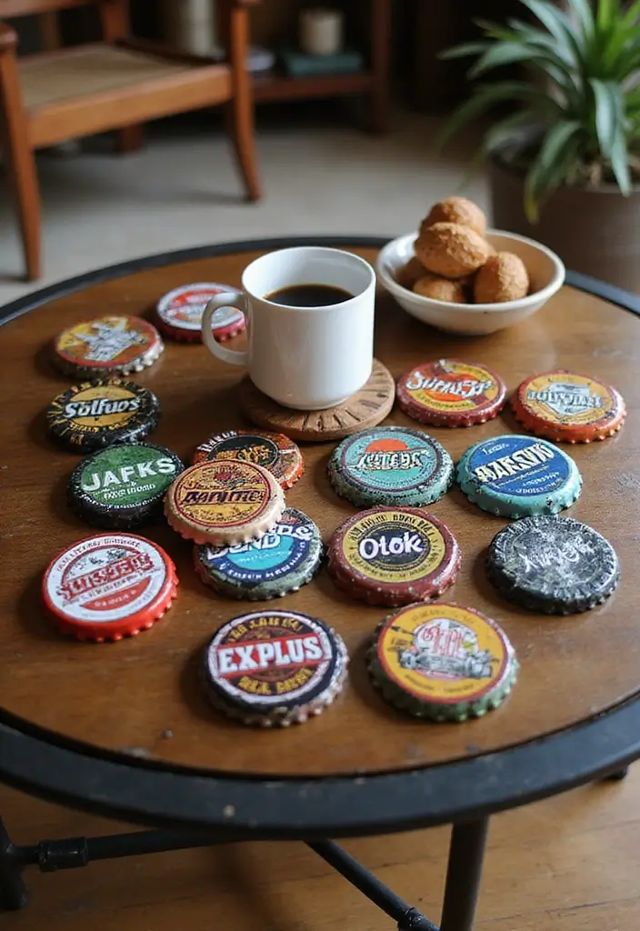 21 Genius Upcycled Crafts That Turn Trash into Treasure (You Won't Believe #11!) - 9. Bottle Cap Coasters