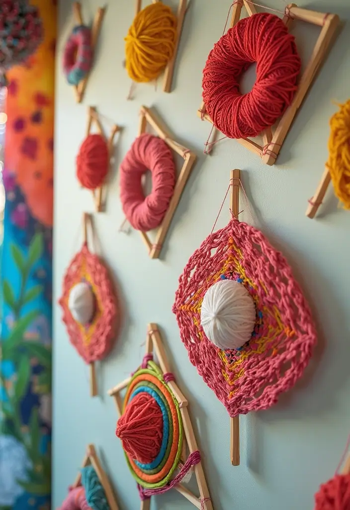 19 DIY Wall Art Ideas That’ll Make Your Walls Pop (You Won't Believe #11!) - 2. Geometric Wall Hangings