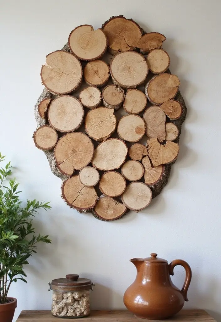 19 DIY Wall Art Ideas That’ll Make Your Walls Pop (You Won't Believe #11!) - 12. Wood Slice Art