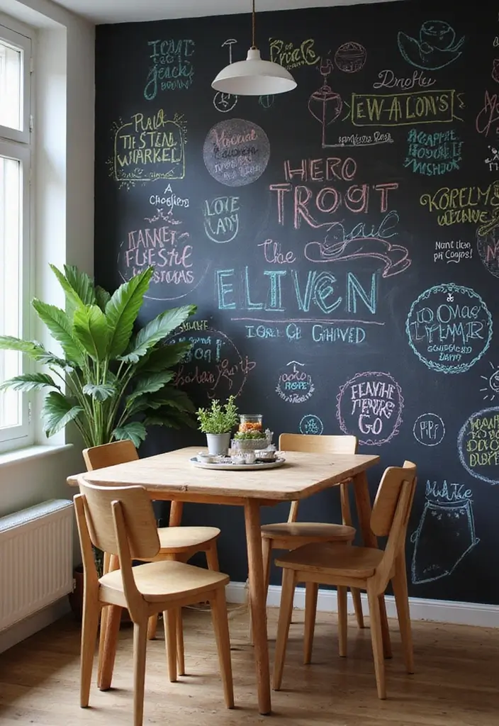 19 DIY Wall Art Ideas That’ll Make Your Walls Pop (You Won't Believe #11!) - 10. Chalkboard Wall Art