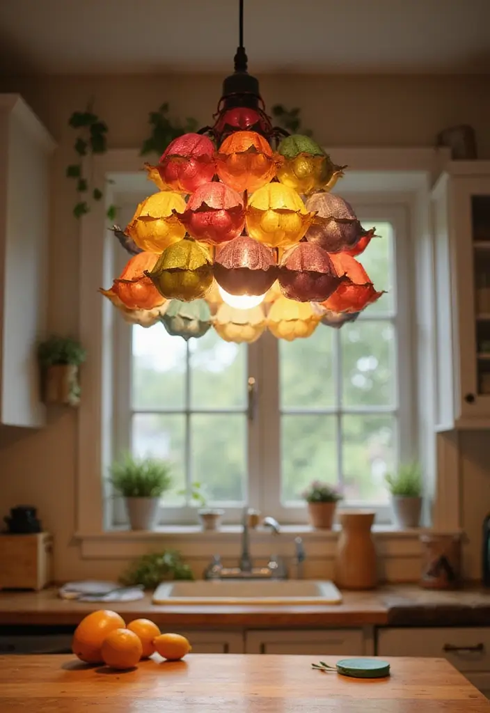 21 Genius Upcycled Crafts That Turn Trash into Treasure (You Won't Believe #11!) - 12. Egg Carton Light Fixtures