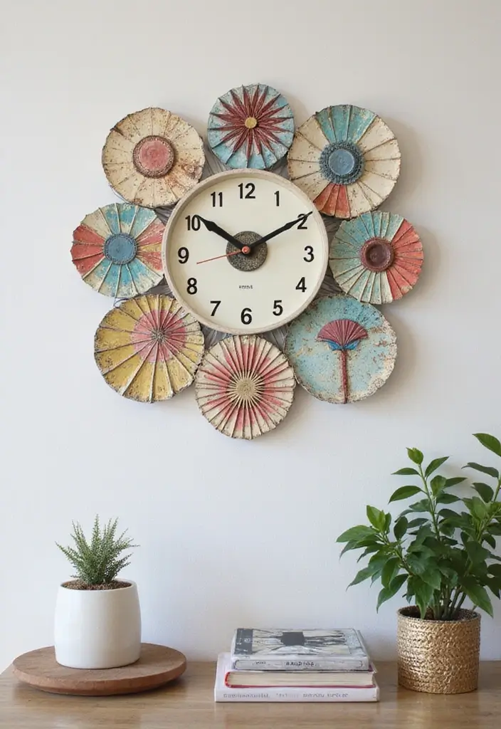 19 DIY Wall Art Ideas That’ll Make Your Walls Pop (You Won't Believe #11!) - 18. DIY Wall Clock