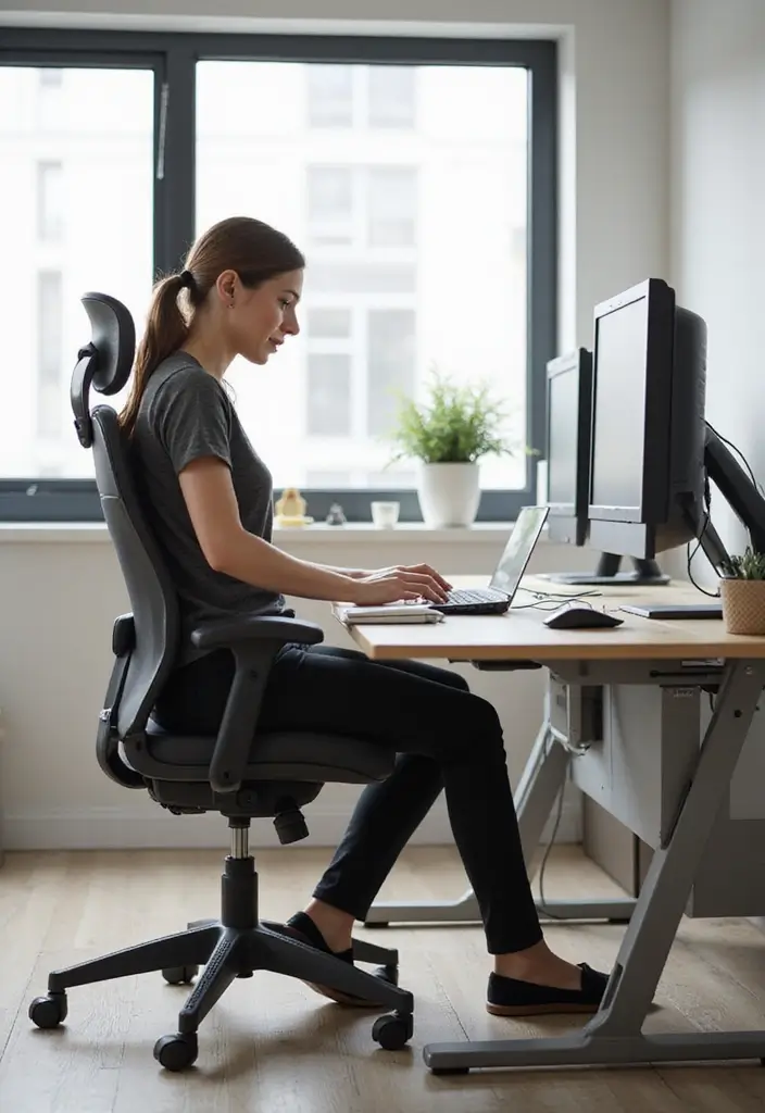 17 Workspace Ideas That'll Skyrocket Your Productivity (You'll Love #10!) - 16. Ergonomic Efficiency