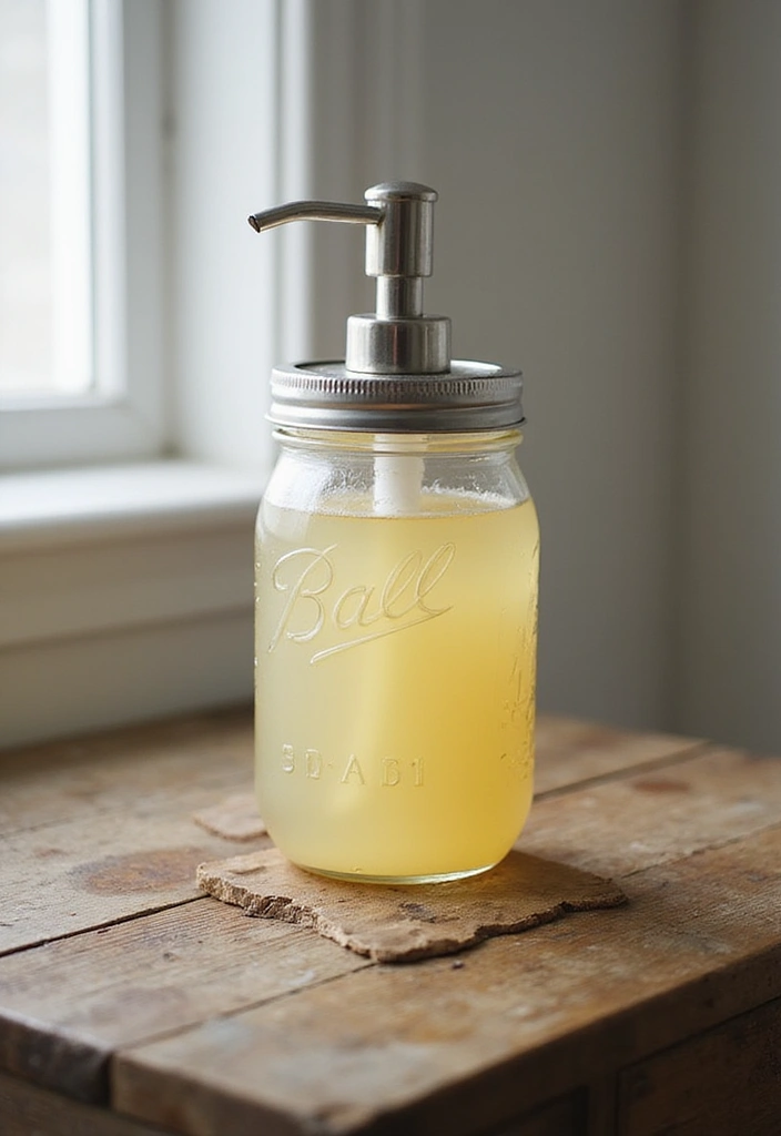 21 Genius Upcycled Crafts That Turn Trash into Treasure (You Won't Believe #11!) - 13. Jam Jar Soap Dispensers
