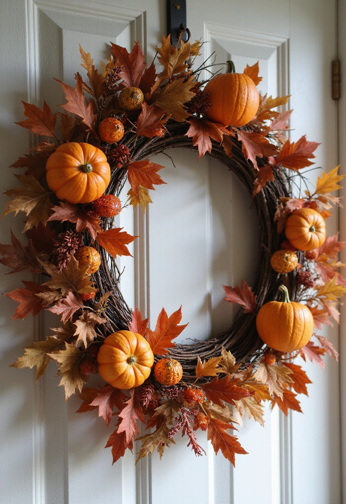 12 Cozy Fall Decor Ideas That Will Get Your Home Ready for Autumn (You Won't Want to Miss #5!) - 5. The Great Fall Wreath