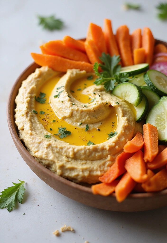 14 Meal Prep Ideas That Will Change Your Eating Habits Forever (#3 Is a Game-Changer!) - 11. Homemade Hummus with Veggie Sticks