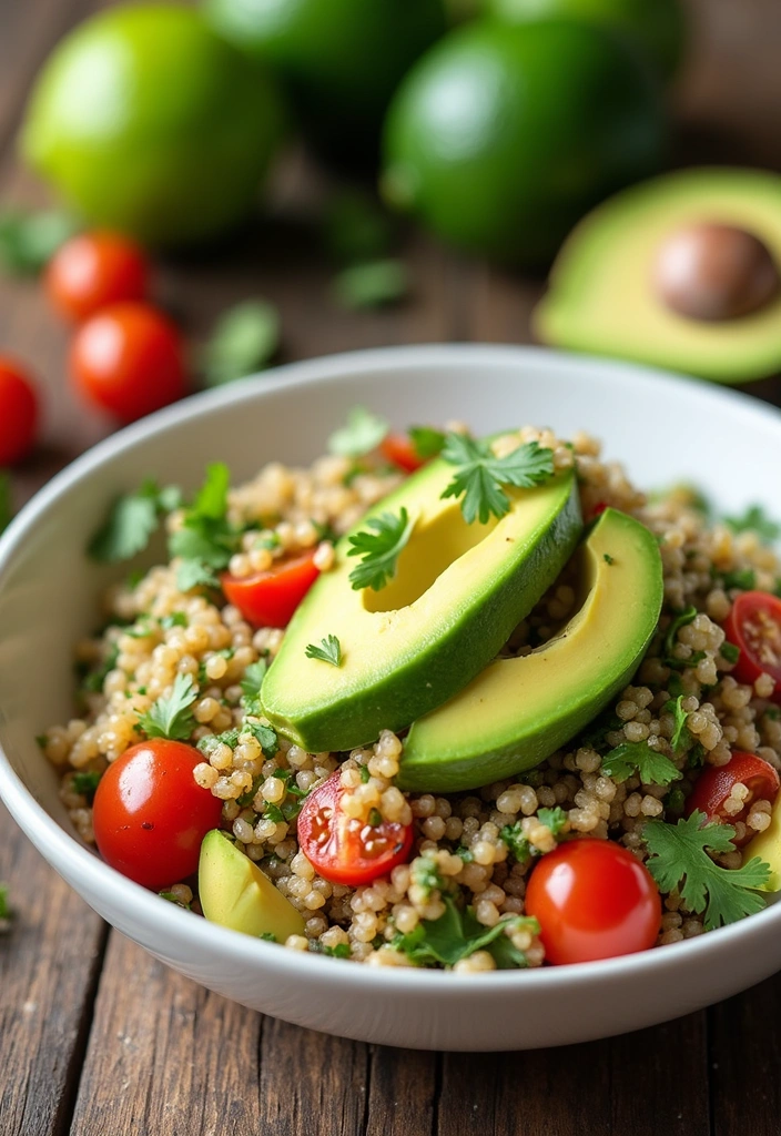 15 Healthy Meals You Can Make in 15 Minutes (You'll Love #6!) - 1. Quinoa Salad with Avocado and Lime
