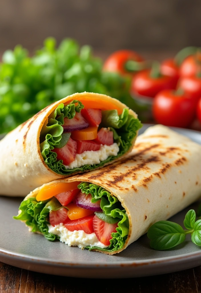 15 Healthy Meals You Can Make in 15 Minutes (You'll Love #6!) - 13. Grilled Vegetable Wrap