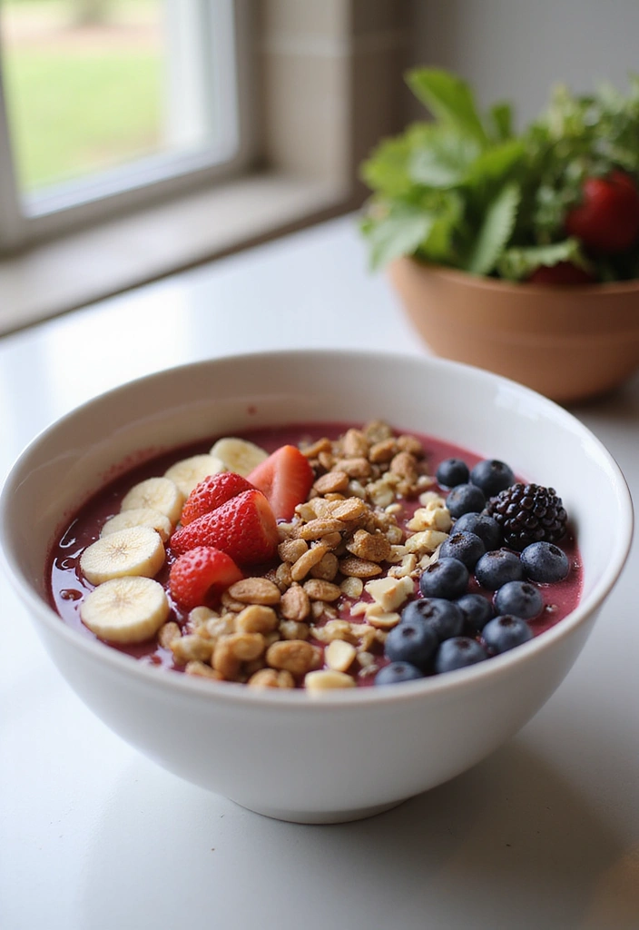 15 Healthy Meals You Can Make in 15 Minutes (You'll Love #6!) - 14. Berry Smoothie Bowl