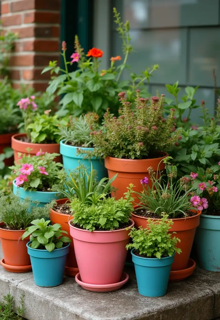 13 Garden Layout Ideas That Will Make Your Green Space Shine (Don’t Miss #5!) - 9. Container Garden Magic