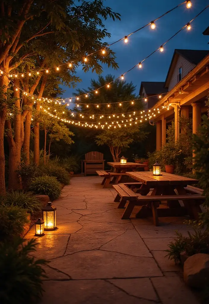 How to Transform Your Patio Decor into a Cozy Entertaining Space - 2. Illuminate with Ambient Lighting
