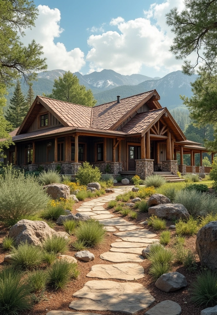 15 Rustic Ranch Exteriors That'll Make You Wanna Move to the Countryside - 10. Natural Landscaping