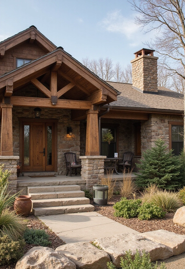 15 Rustic Ranch Exteriors That'll Make You Wanna Move to the Countryside - 4. Earthy Tones and Textures