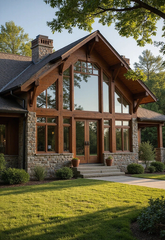 15 Rustic Ranch Exteriors That'll Make You Wanna Move to the Countryside - 5. Large Windows and Natural Light
