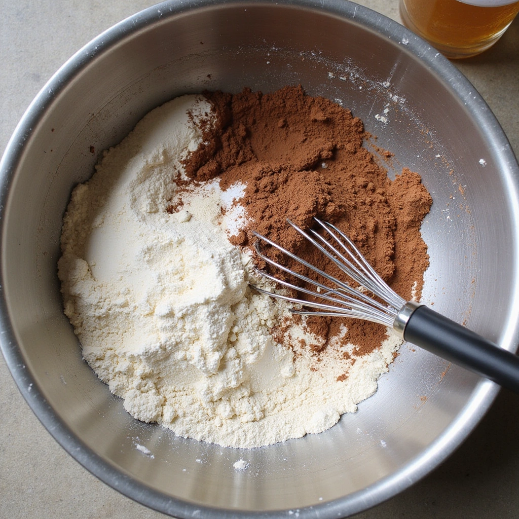 Decadent Chocolate Cake Recipe: Rich, Fluffy, and Irresistible - Step 3: Mix Dry Ingredients