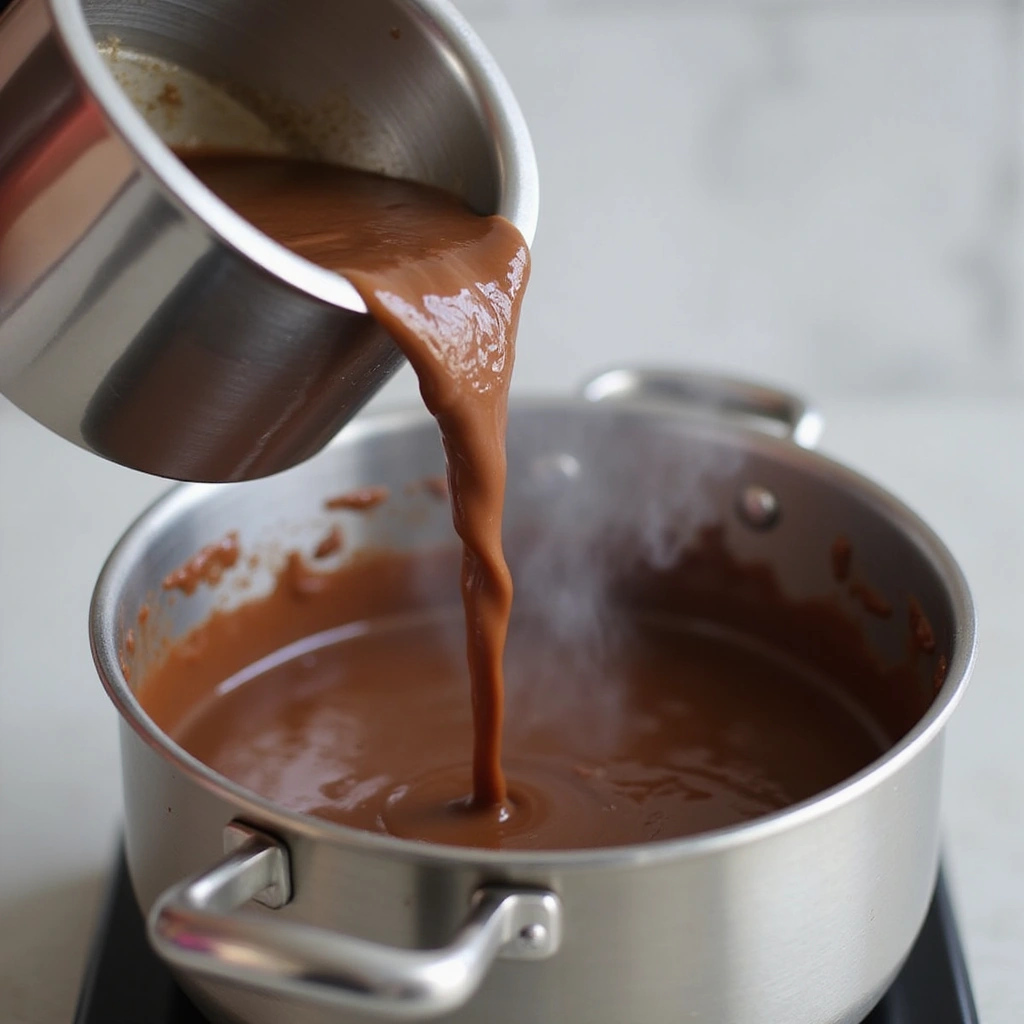 Decadent Chocolate Cake Recipe: Rich, Fluffy, and Irresistible - Step 6: Add Boiling Water