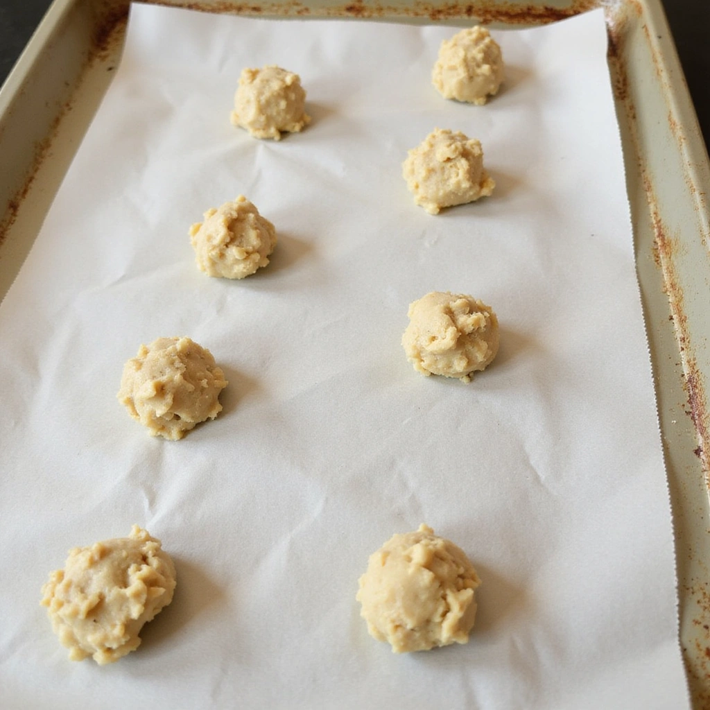 Easy Peanut Butter Cookies: Quick, Delicious, and Perfectly Fluffy - Step 6: Scoop the Dough