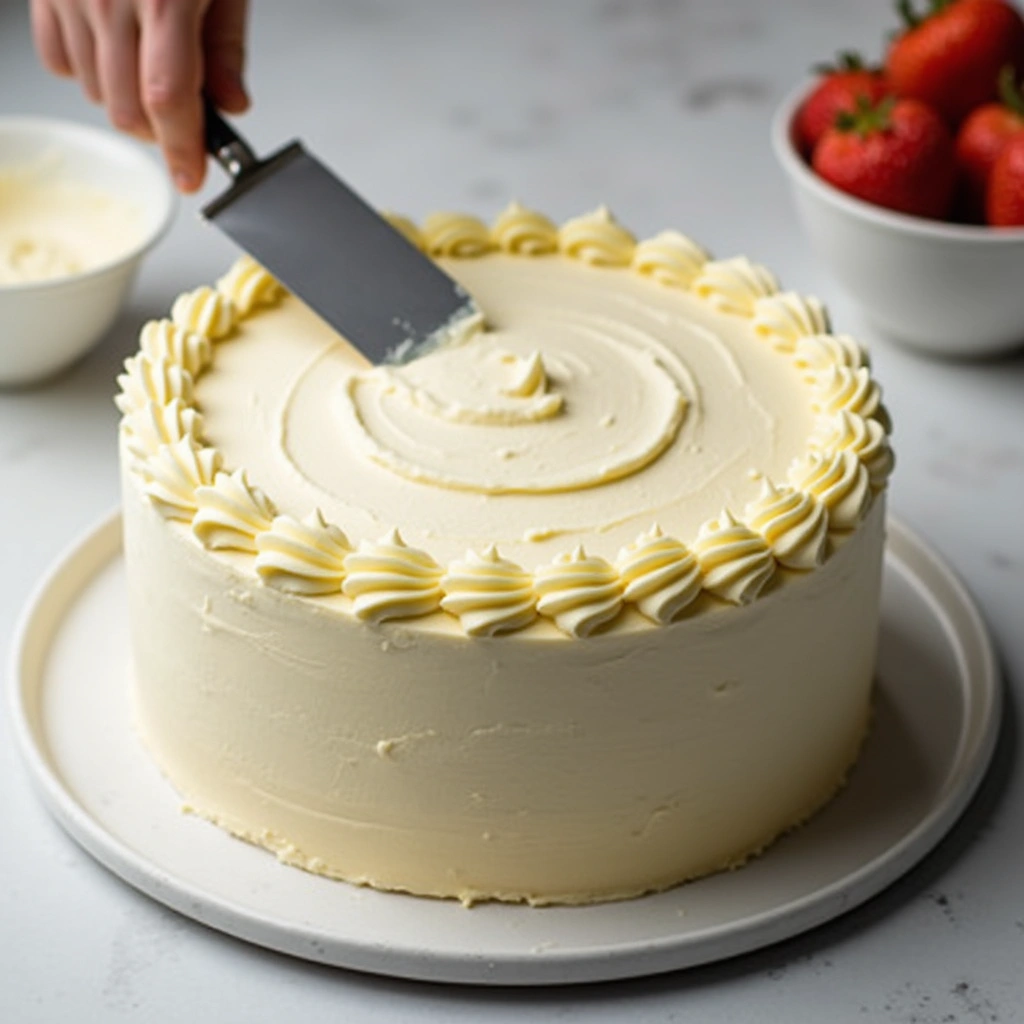 How to Bake the Perfect Vanilla Cake: Light, Fluffy, and Delicious - Step 10: Frost the Cakes