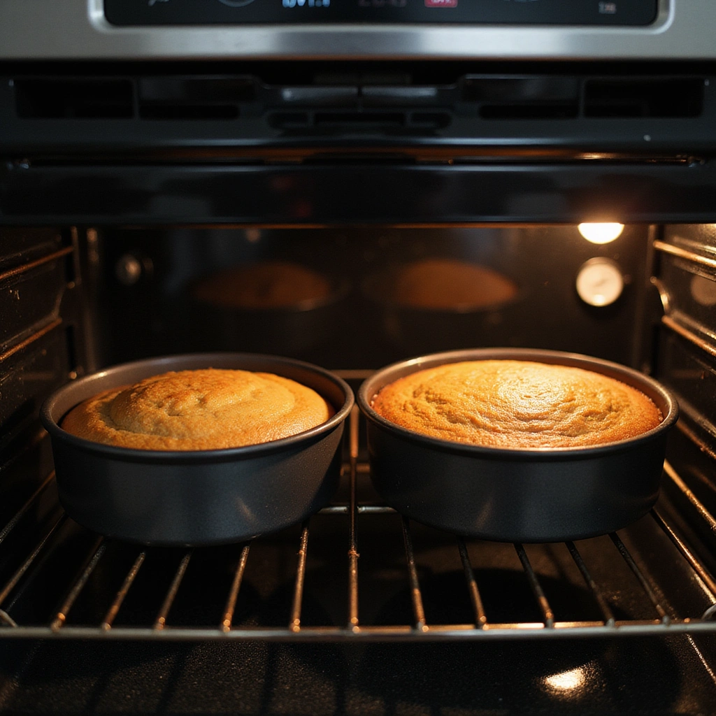 How to Bake the Perfect Vanilla Cake: Light, Fluffy, and Delicious - Step 8: Bake the Cakes