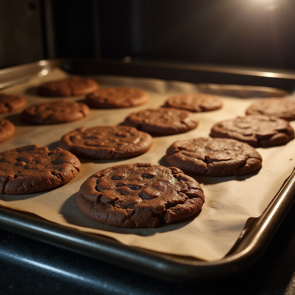 How to Create Decadent Double Chocolate Cookies: A Choco-Lover's Dream - Step 8: Bake the Cookies