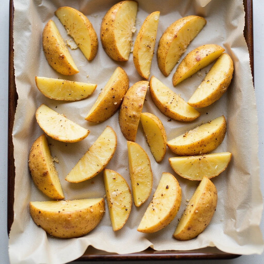 How to Make Classic Steak Fries: Thick, Golden, and Delicious - Step 4: Arrange on Baking Sheet