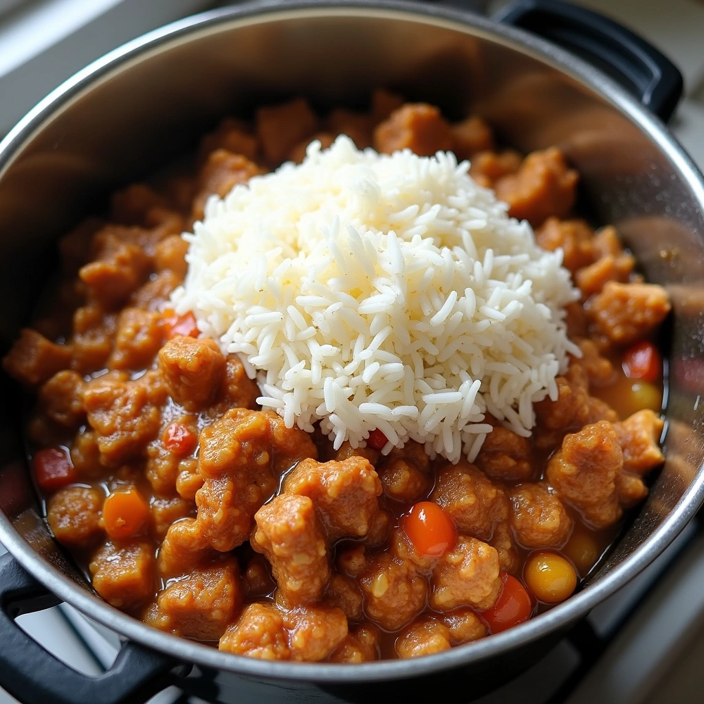 How to Make Pilau with Aromatic Spices: A Taste of Tradition - Step 5: Add the Rice