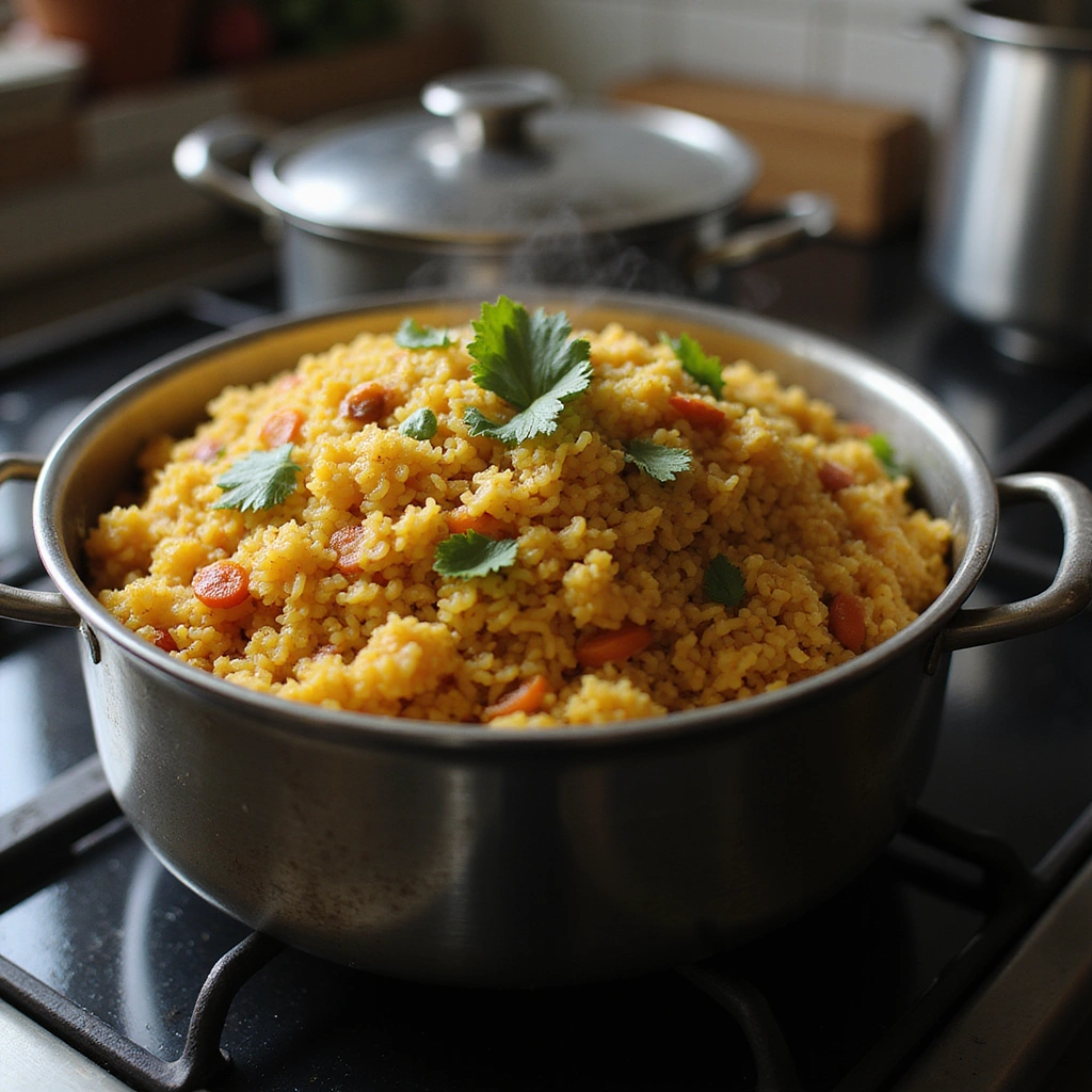 How to Make Pilau with Aromatic Spices: A Taste of Tradition - Step 7: Cover and Cook