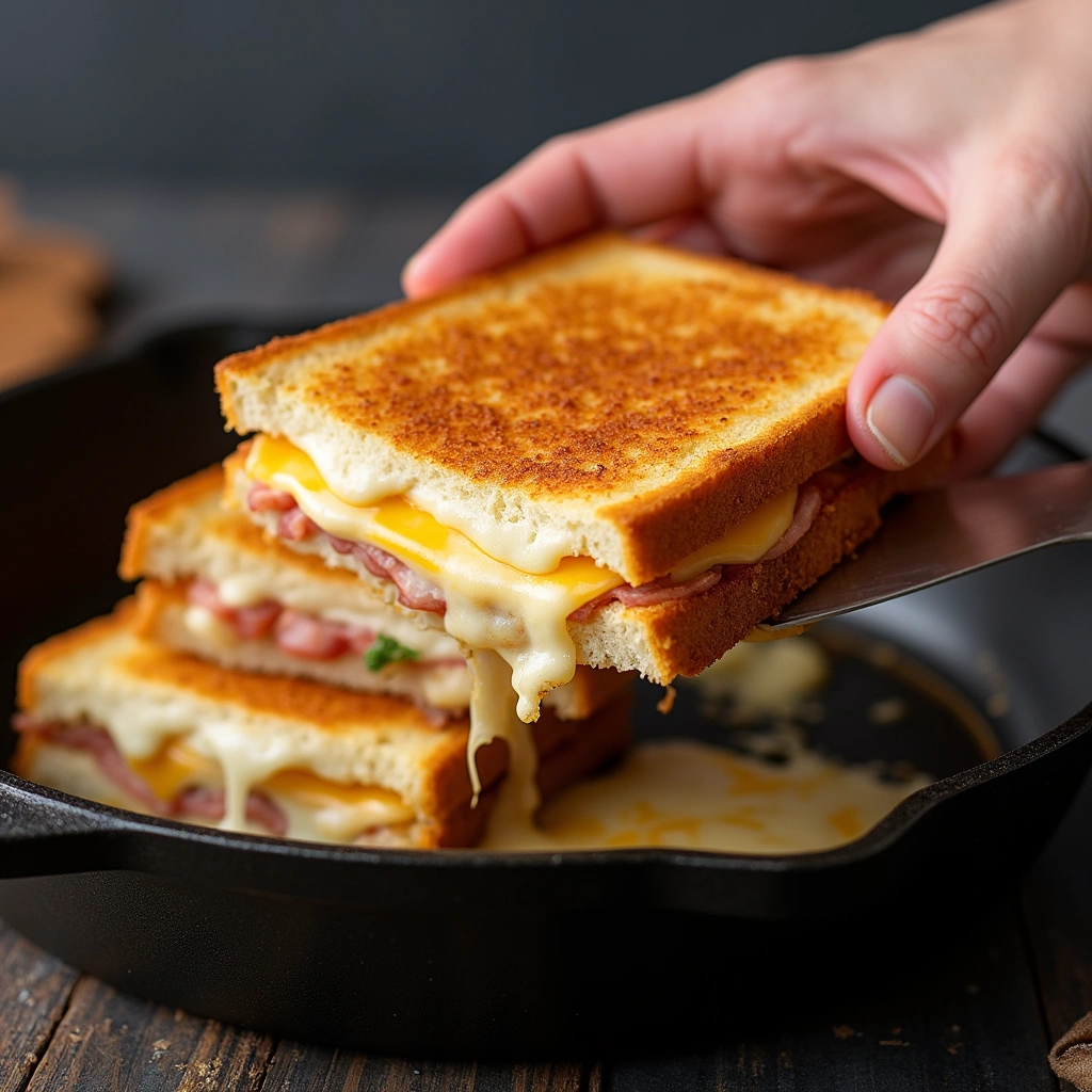 How to Make the Ultimate Gourmet Sandwich: Layers of Flavor - Step 6: Flip the Sandwich