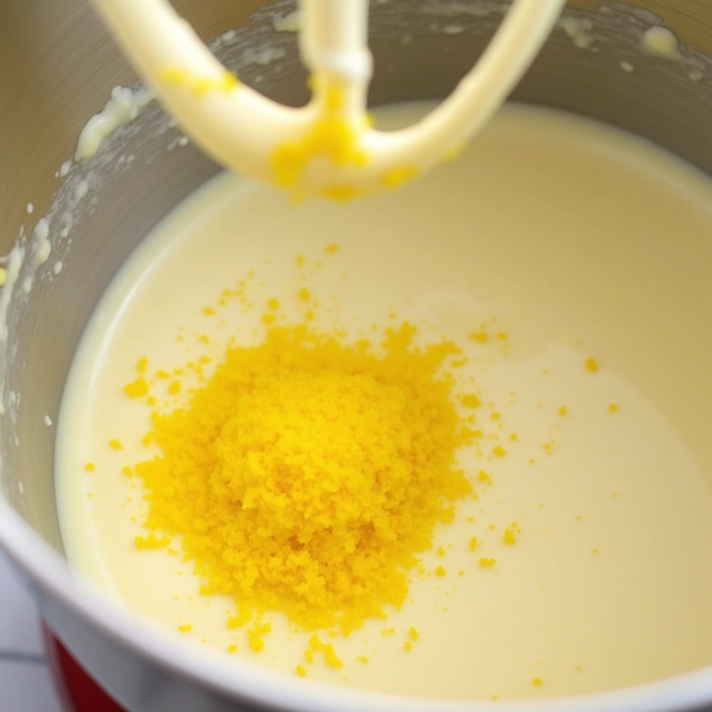 Lemon Drizzle Cake: A Bright and Zesty Treat for Your Taste Buds - Step 6: Add Zest and Vanilla