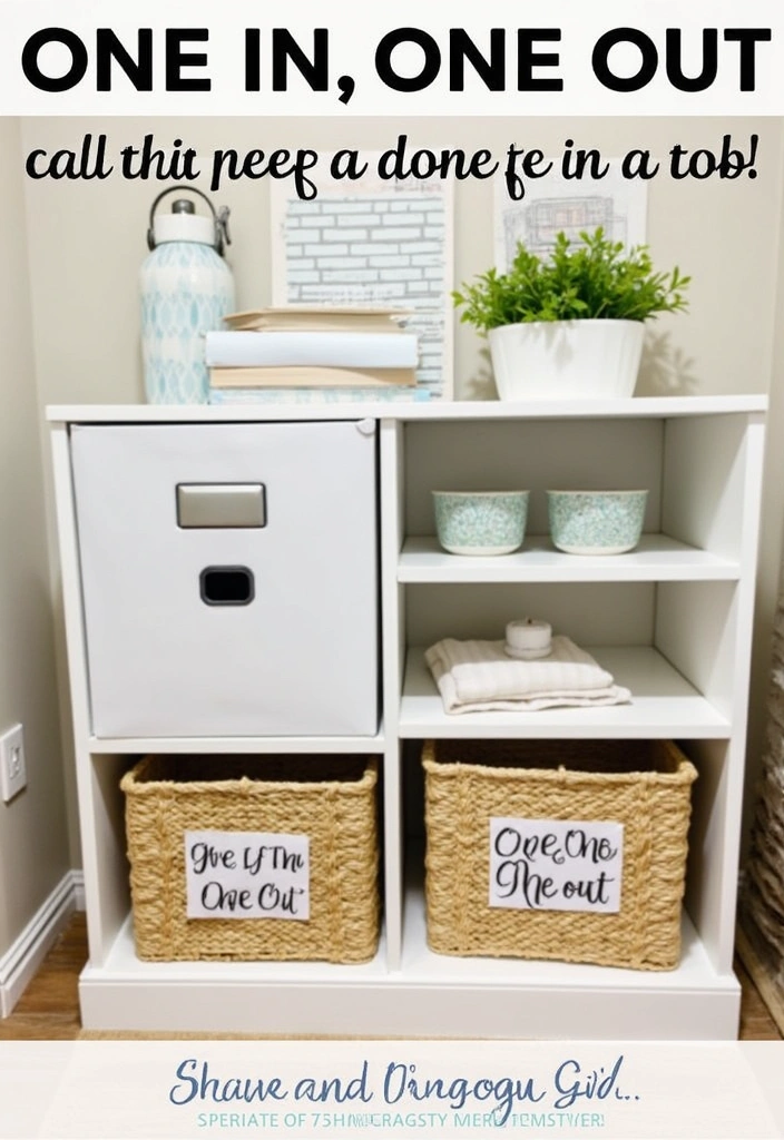 14 Minimalist Home Decor Tips That Will Declutter Your Space and Mind (Warning: #7 Is Revolutionary!) - 7. Implement a 'One In, One Out' Rule