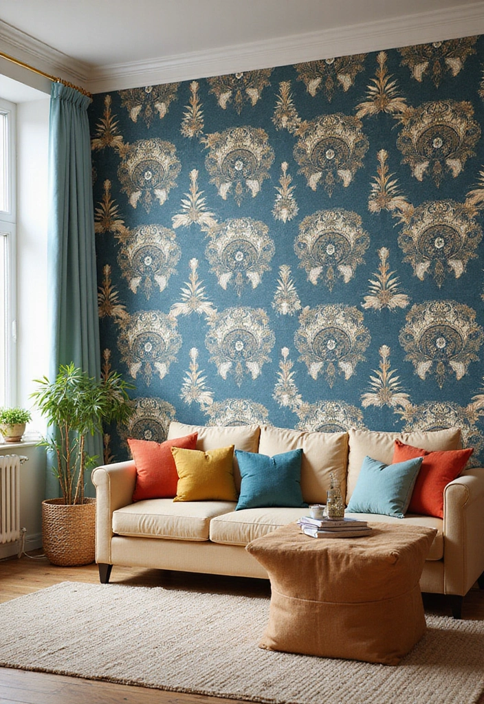 15 Budget Decor Hacks That'll Make Your Home Look Like a Million Bucks! - 15. Transform Rooms with Temporary Wallpaper