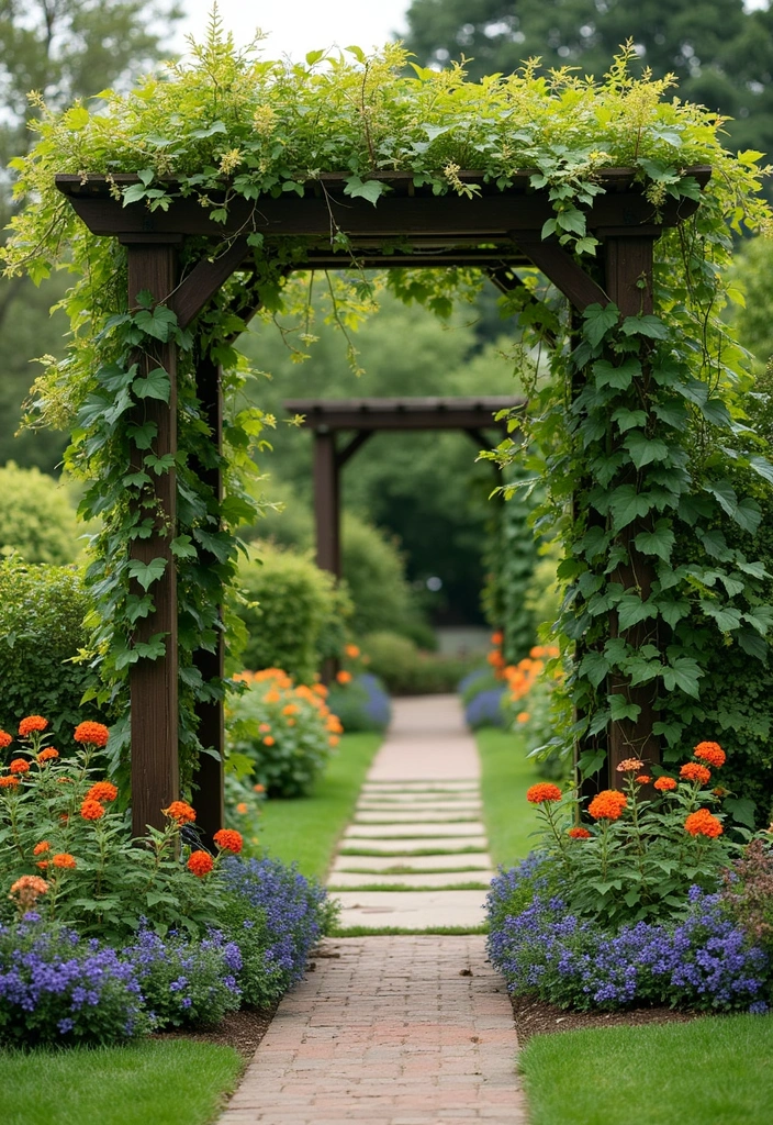 16 Backyard Ideas That’ll Turn Your Outdoor Space into a Relaxation Paradise! (You’ll Love #4!) - 13. Garden Trellis with Climbing Plants