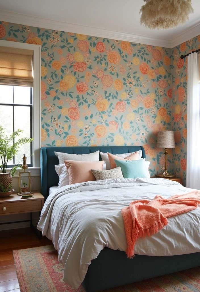 18 Budget-Friendly Bedroom Makeovers That Will Leave You Speechless - 13. Fun with Wallpaper