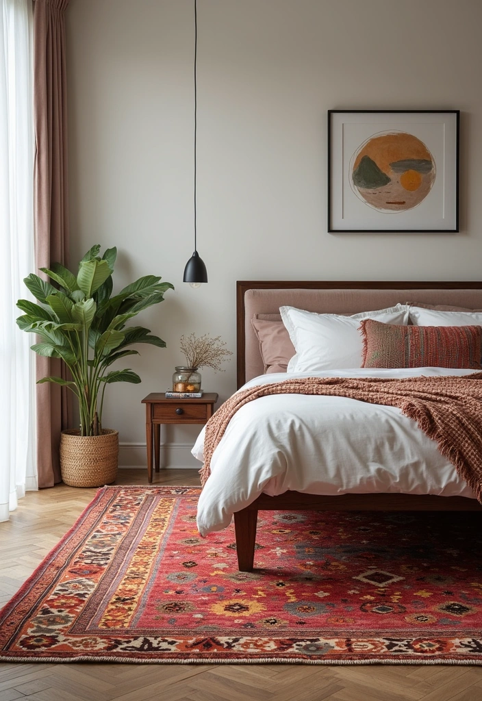 18 Budget-Friendly Bedroom Makeovers That Will Leave You Speechless - 15. Colorful Rugs