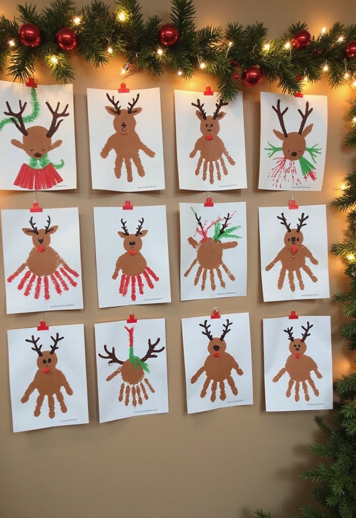 22 Magical Christmas Crafts to Spread Holiday Cheer (Don't Miss #8!) - 11. Handprint Reindeer