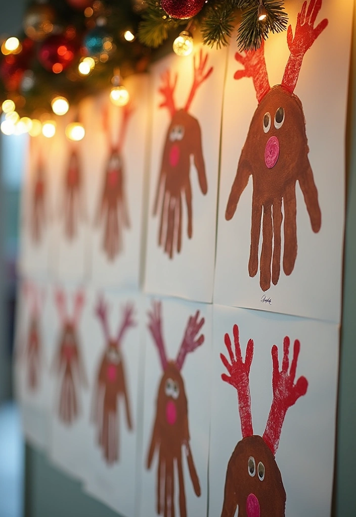 22 Magical Christmas Crafts to Spread Holiday Cheer (Don't Miss #8!) - 11. Handprint Reindeer