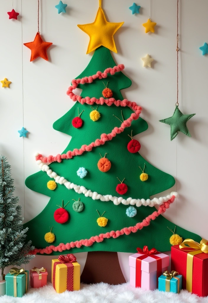 22 Magical Christmas Crafts to Spread Holiday Cheer (Don't Miss #8!) - 14. Felt Christmas Tree