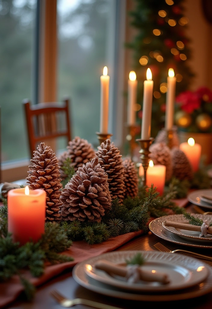 22 Magical Christmas Crafts to Spread Holiday Cheer (Don't Miss #8!) - 16. Snowy Pinecone Centerpieces