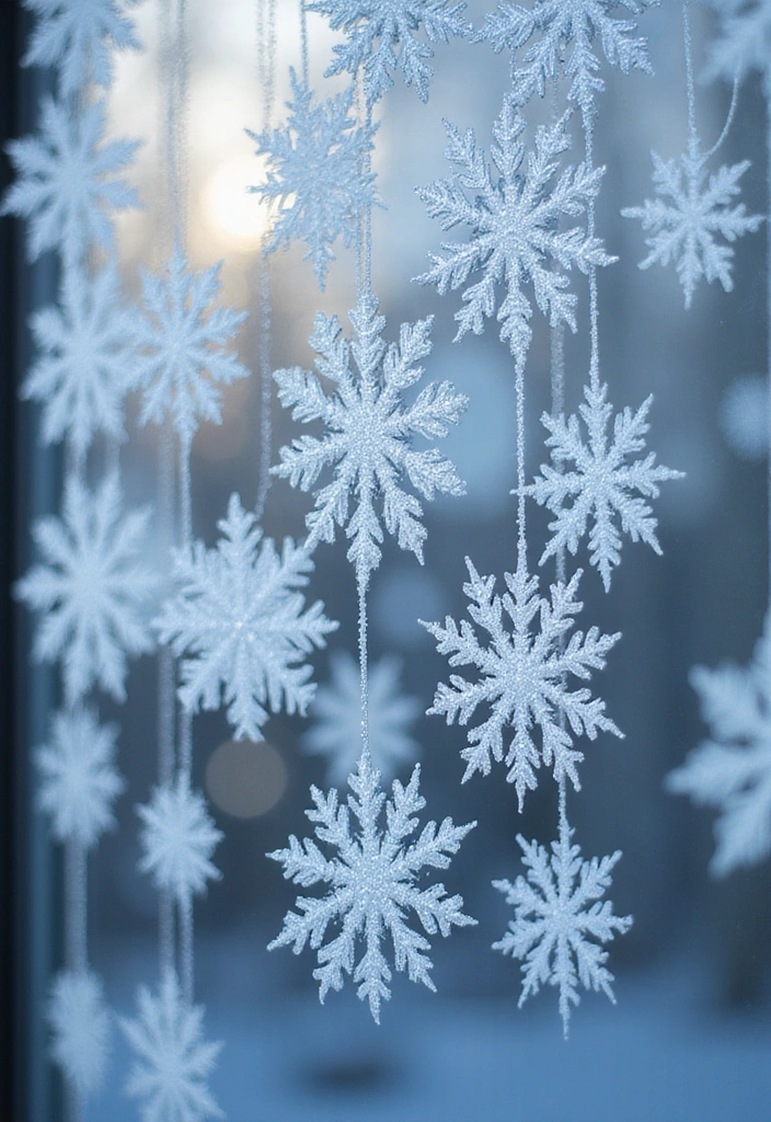 22 Magical Christmas Crafts to Spread Holiday Cheer (Don't Miss #8!) - 4. Glittery Snowflakes